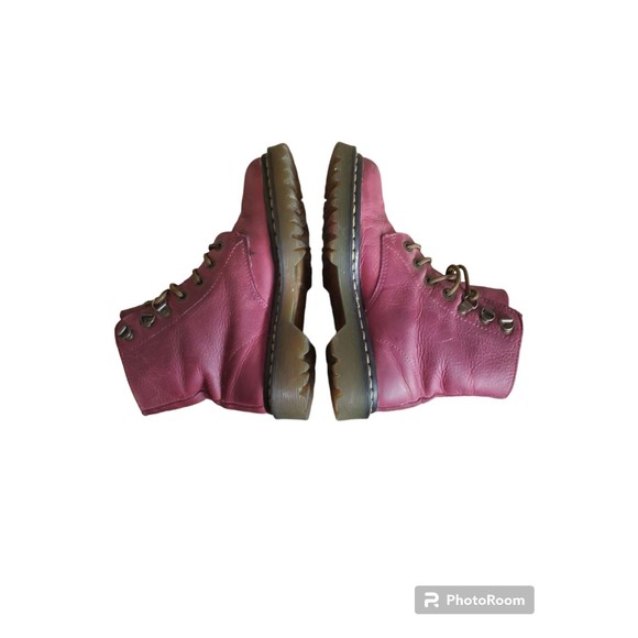 Dr Martens Women's Luana AW004 Cherry Red Leather Combat Boots Size 5 - Picture 10 of 11